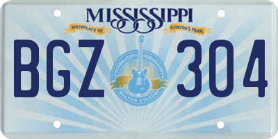 MS license plate BGZ304