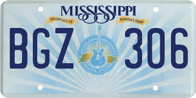 MS license plate BGZ306