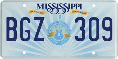 MS license plate BGZ309