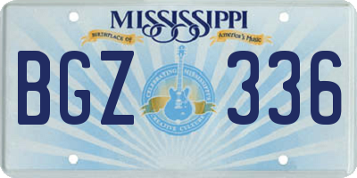 MS license plate BGZ336