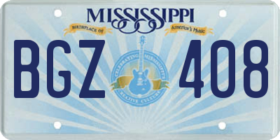 MS license plate BGZ408