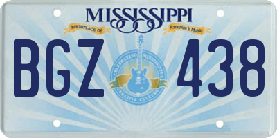 MS license plate BGZ438