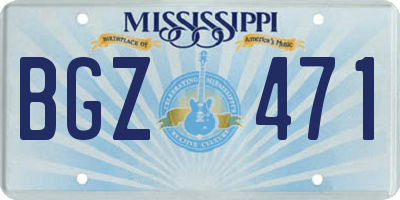 MS license plate BGZ471