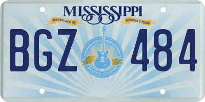 MS license plate BGZ484