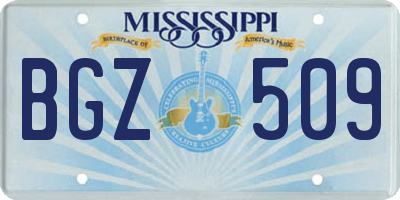 MS license plate BGZ509