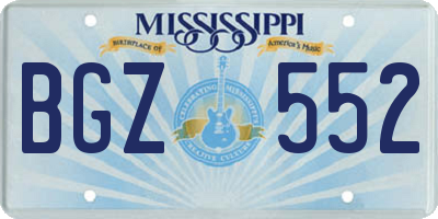 MS license plate BGZ552