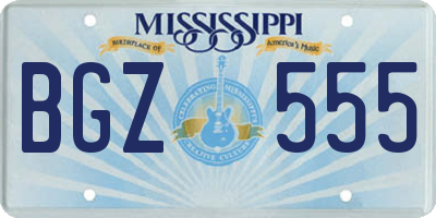 MS license plate BGZ555