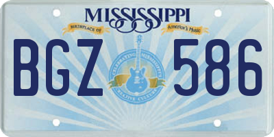 MS license plate BGZ586