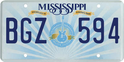 MS license plate BGZ594