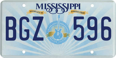 MS license plate BGZ596