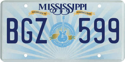 MS license plate BGZ599