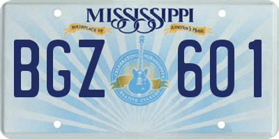 MS license plate BGZ601