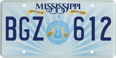 MS license plate BGZ612