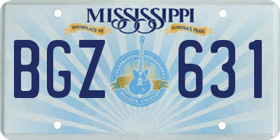 MS license plate BGZ631