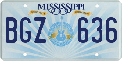 MS license plate BGZ636