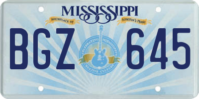 MS license plate BGZ645