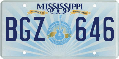 MS license plate BGZ646