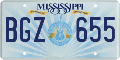 MS license plate BGZ655