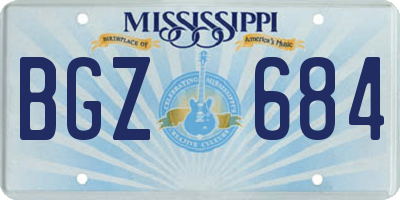 MS license plate BGZ684