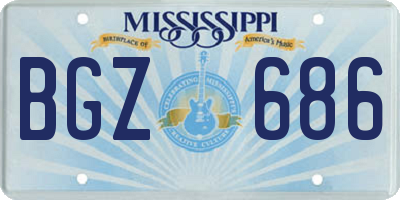 MS license plate BGZ686
