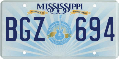 MS license plate BGZ694