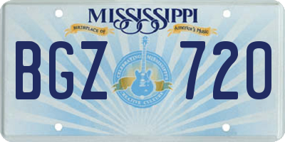 MS license plate BGZ720