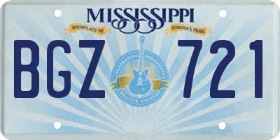 MS license plate BGZ721