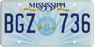 MS license plate BGZ736