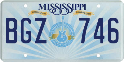 MS license plate BGZ746