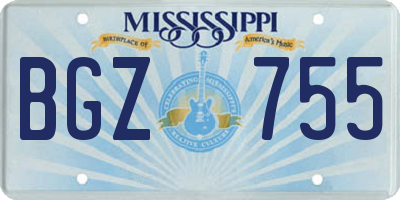 MS license plate BGZ755