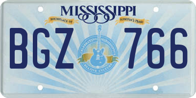 MS license plate BGZ766