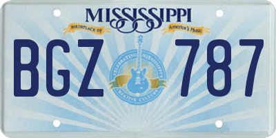 MS license plate BGZ787