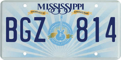 MS license plate BGZ814