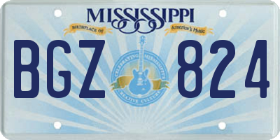 MS license plate BGZ824