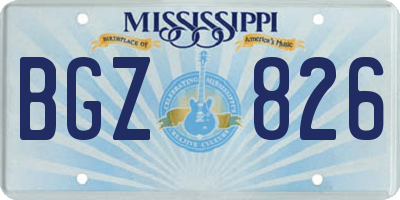 MS license plate BGZ826