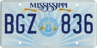 MS license plate BGZ836