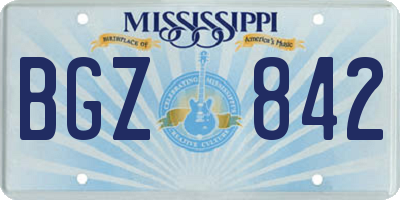 MS license plate BGZ842