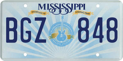 MS license plate BGZ848