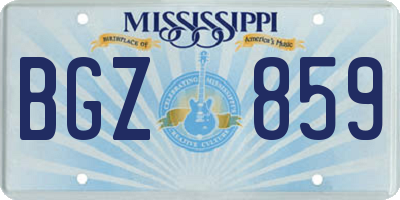 MS license plate BGZ859