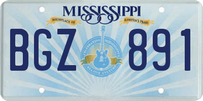 MS license plate BGZ891