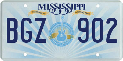 MS license plate BGZ902