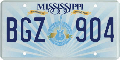 MS license plate BGZ904