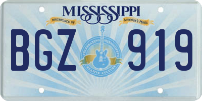 MS license plate BGZ919