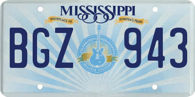 MS license plate BGZ943