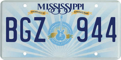MS license plate BGZ944
