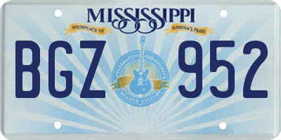 MS license plate BGZ952