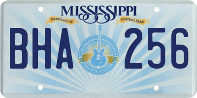 MS license plate BHA256