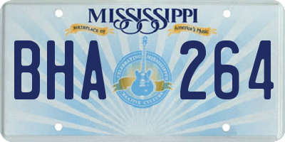 MS license plate BHA264