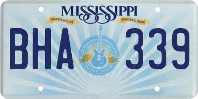 MS license plate BHA339
