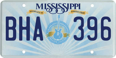MS license plate BHA396